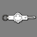 Key Clip W/ Key Ring & Maple Leaf (Outline) Key Tag